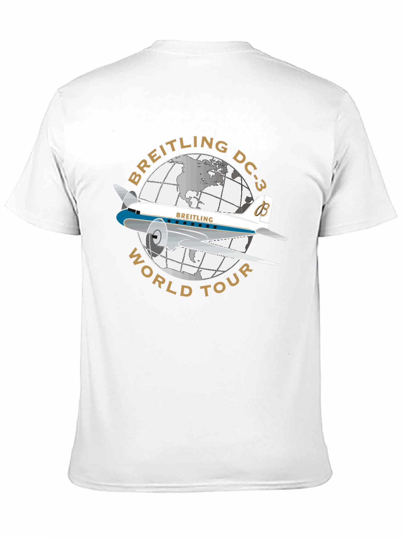 Breitling DC-3 World Tour Black T-Shirt
