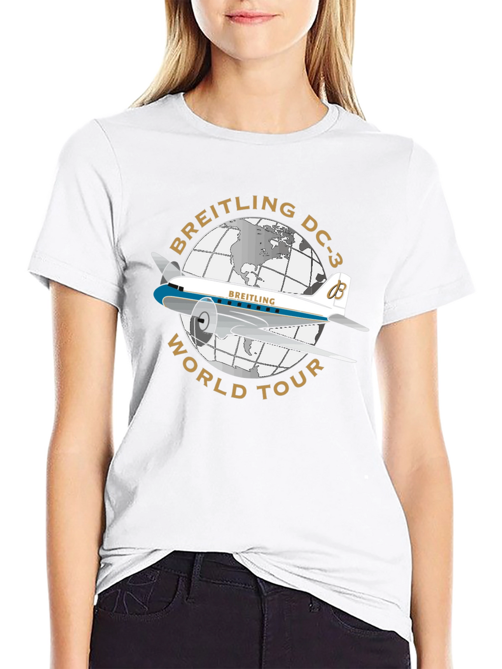 Breitling DC-3 World Tour Black T-Shirt