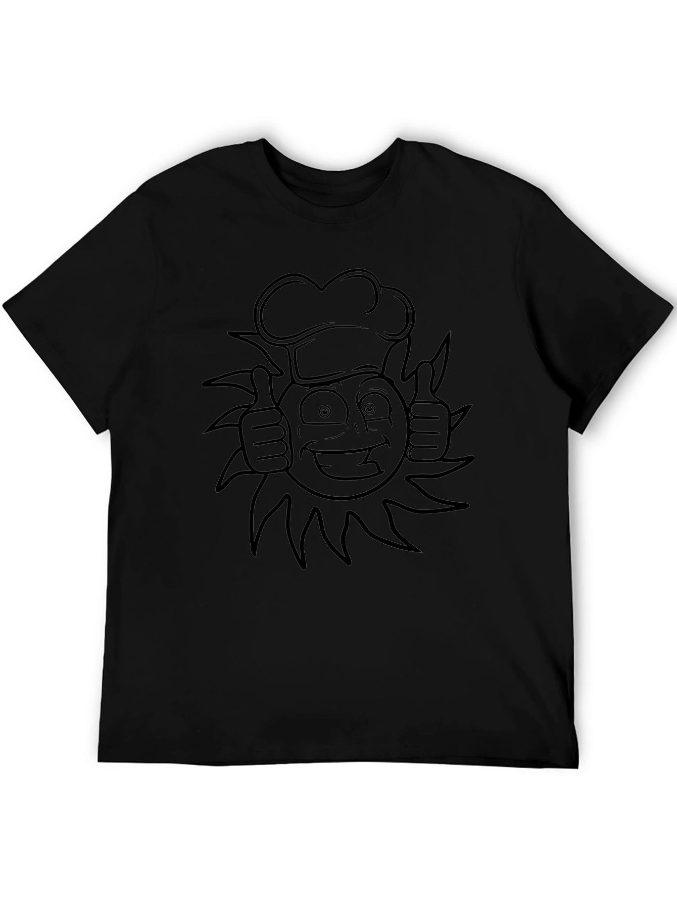 Chef Sun Black T-Shirt - Unique Design