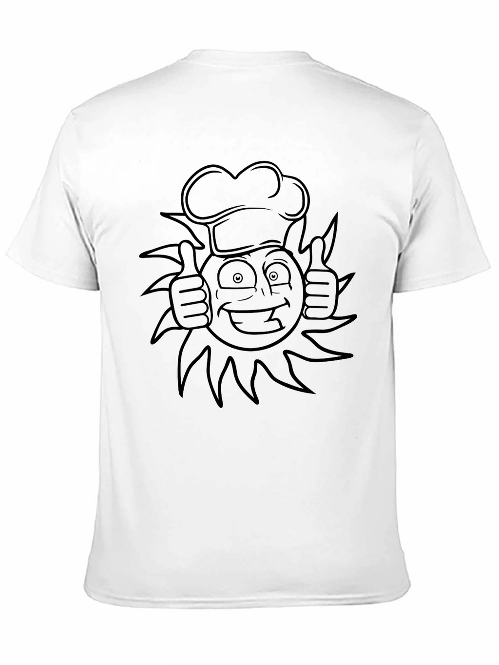 Chef Sun Black T-Shirt - Unique Design