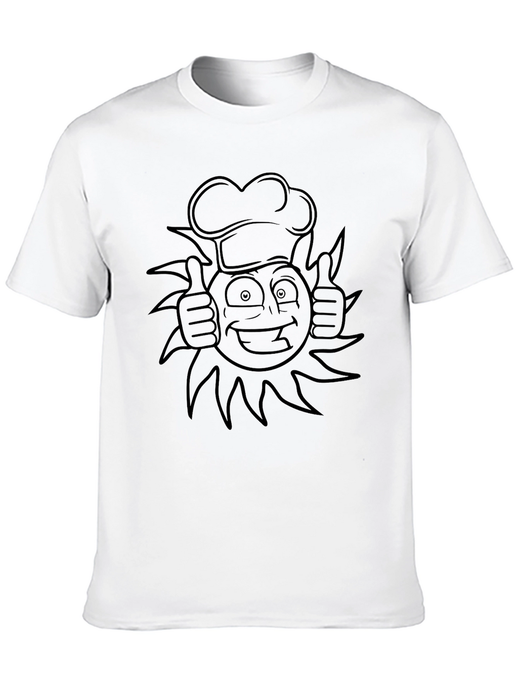 Chef Sun Black T-Shirt - Unique Design