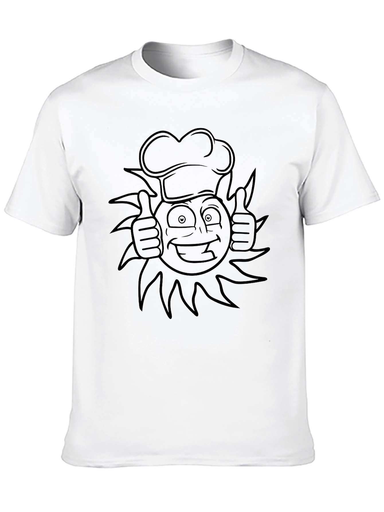 Chef Sun Black T-Shirt - Unique Design