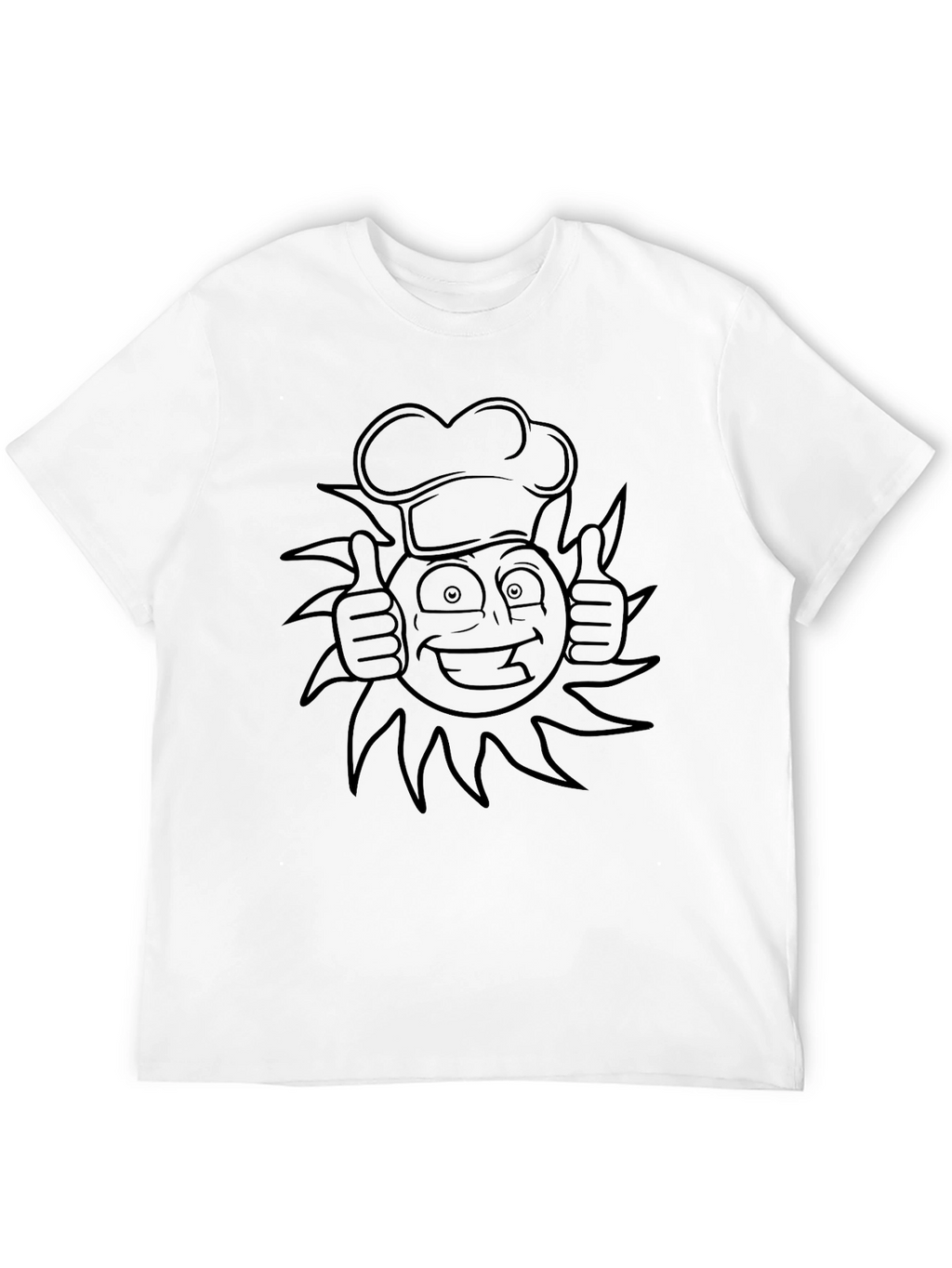 Chef Sun Black T-Shirt - Unique Design