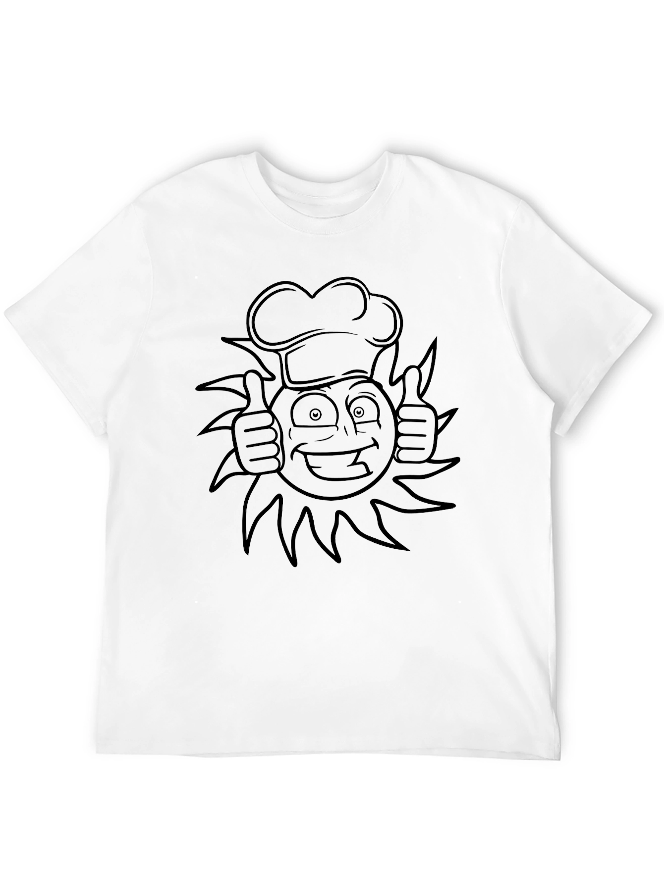 Chef Sun Black T-Shirt - Unique Design
