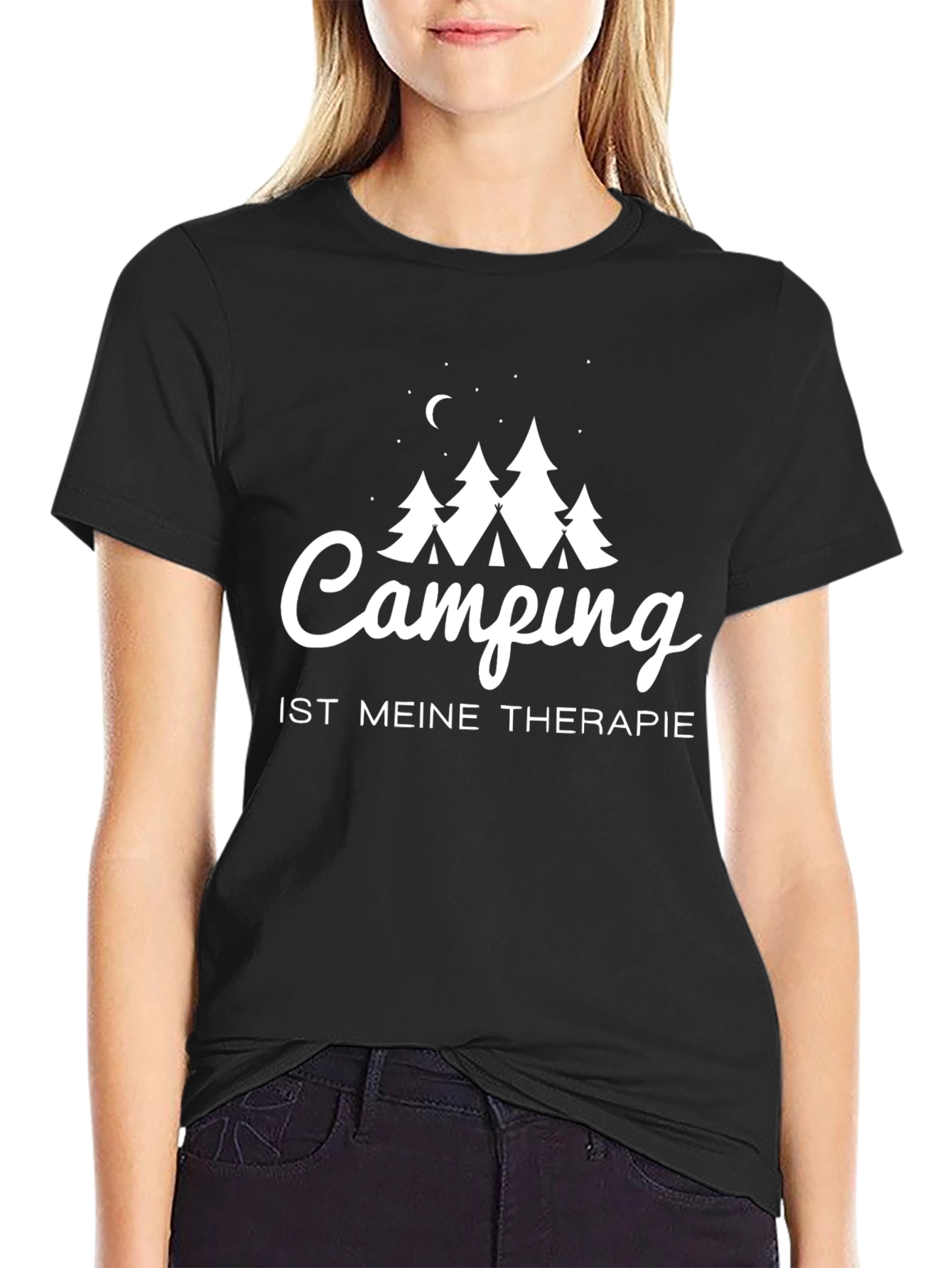 Camping Therapy T-Shirt - Black