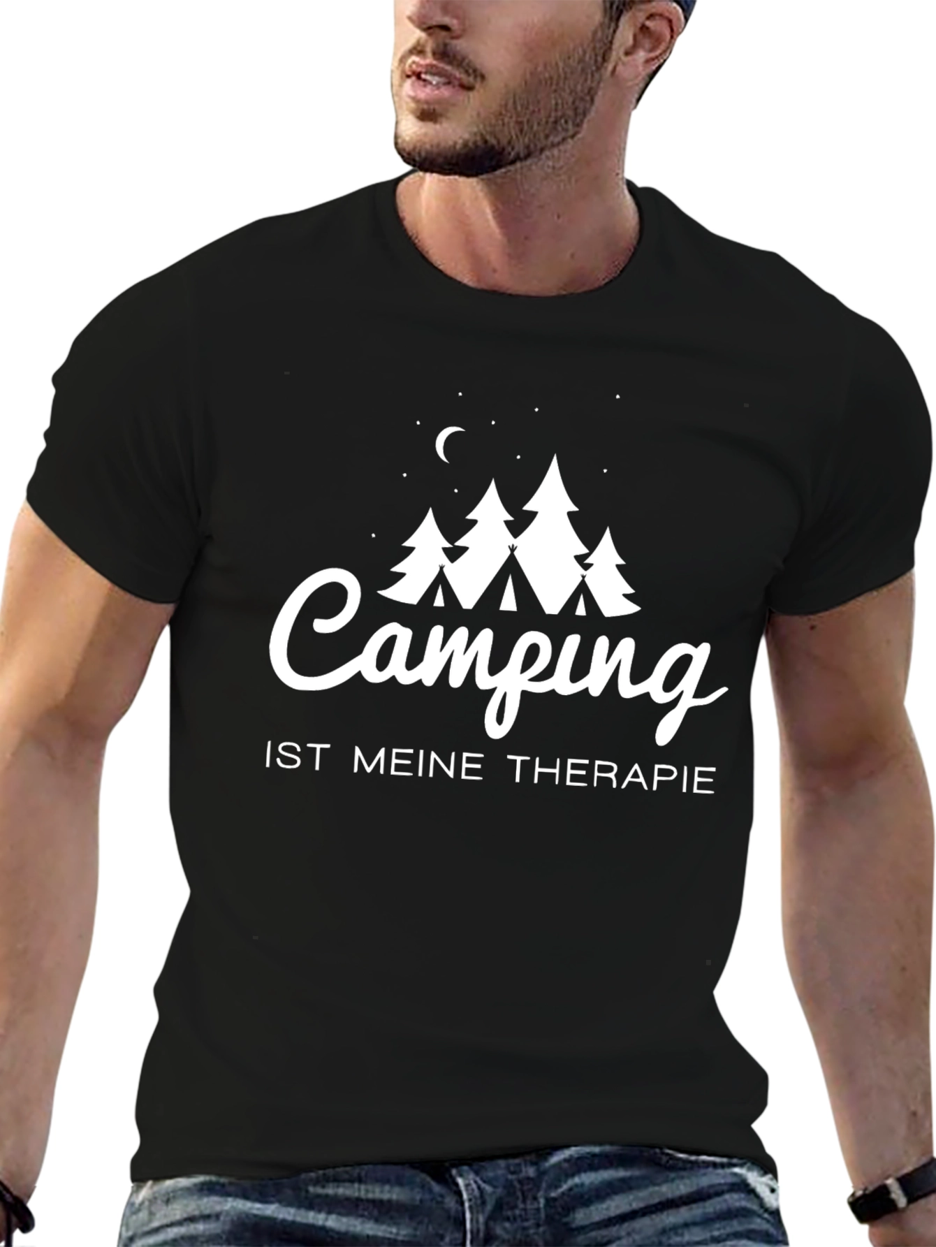 Camping Therapy T-Shirt - Black