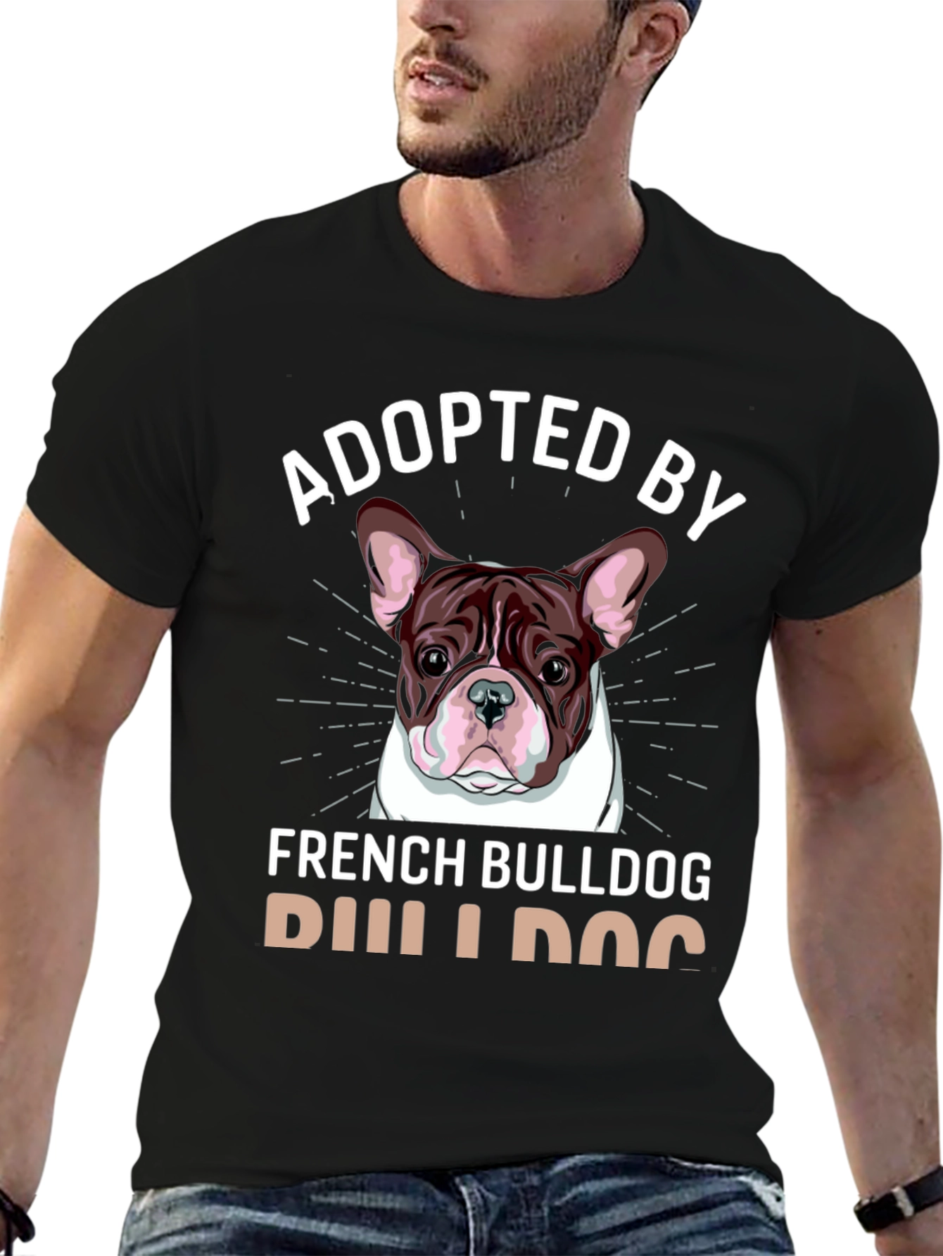 Adopted by French Bulldog T-Shirt Dog Lover Tee