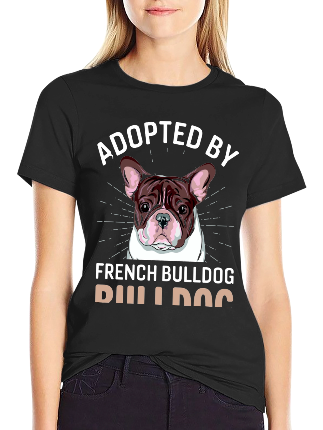Adopted by French Bulldog T-Shirt Dog Lover Tee