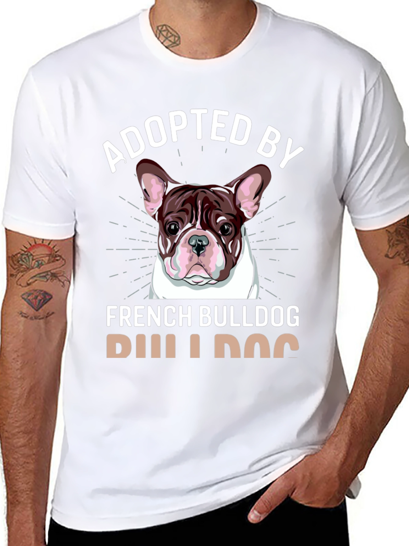 Adopted by French Bulldog T-Shirt Dog Lover Tee