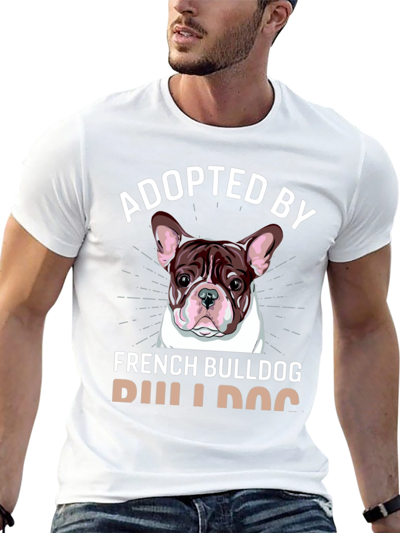 Adopted by French Bulldog T-Shirt Dog Lover Tee