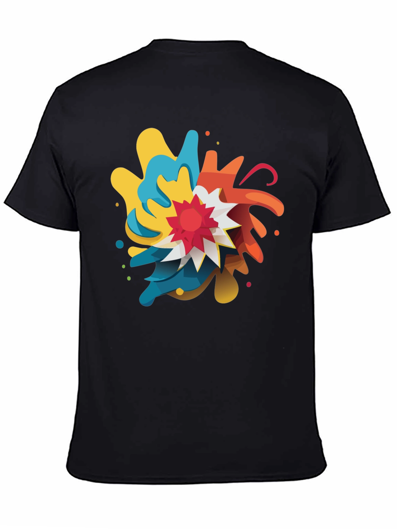 Abstract Graphic Print Crew Neck T-Shirt