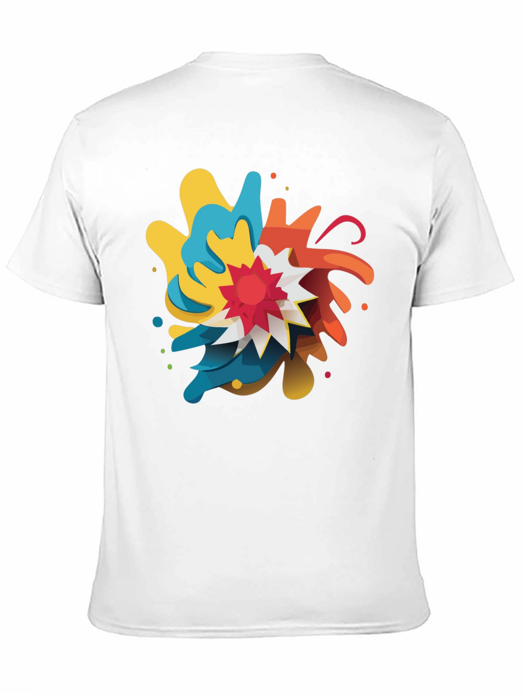 Abstract Graphic Print Crew Neck T-Shirt
