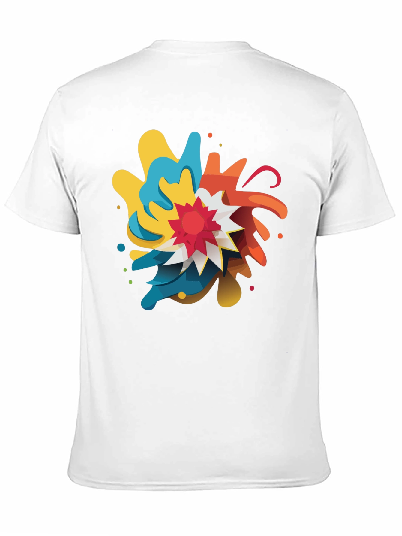 Abstract Graphic Print Crew Neck T-Shirt