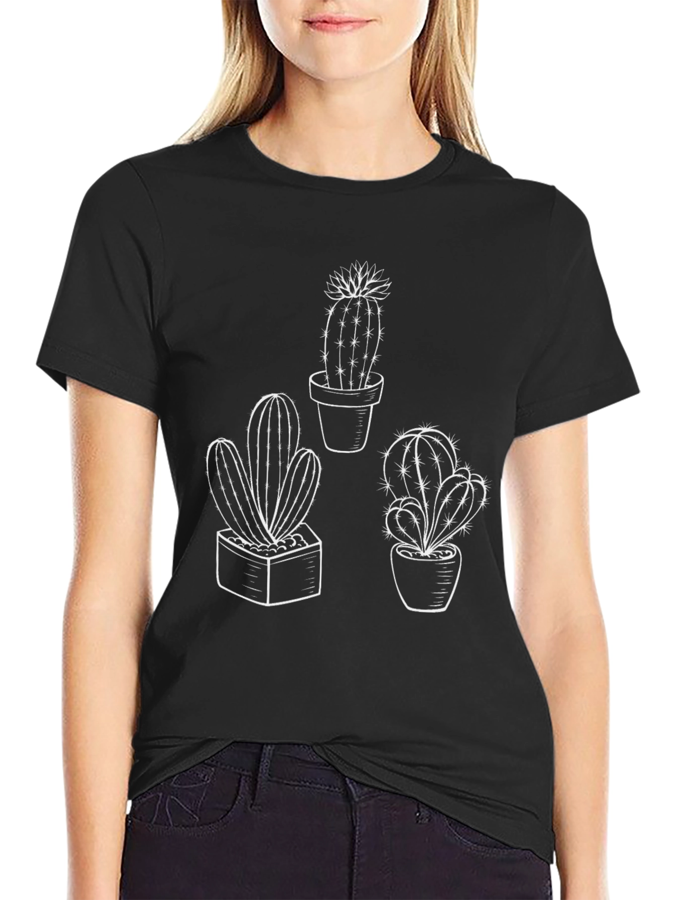 Cactus Graphic Tee - Trendy Plant Lover Shirt