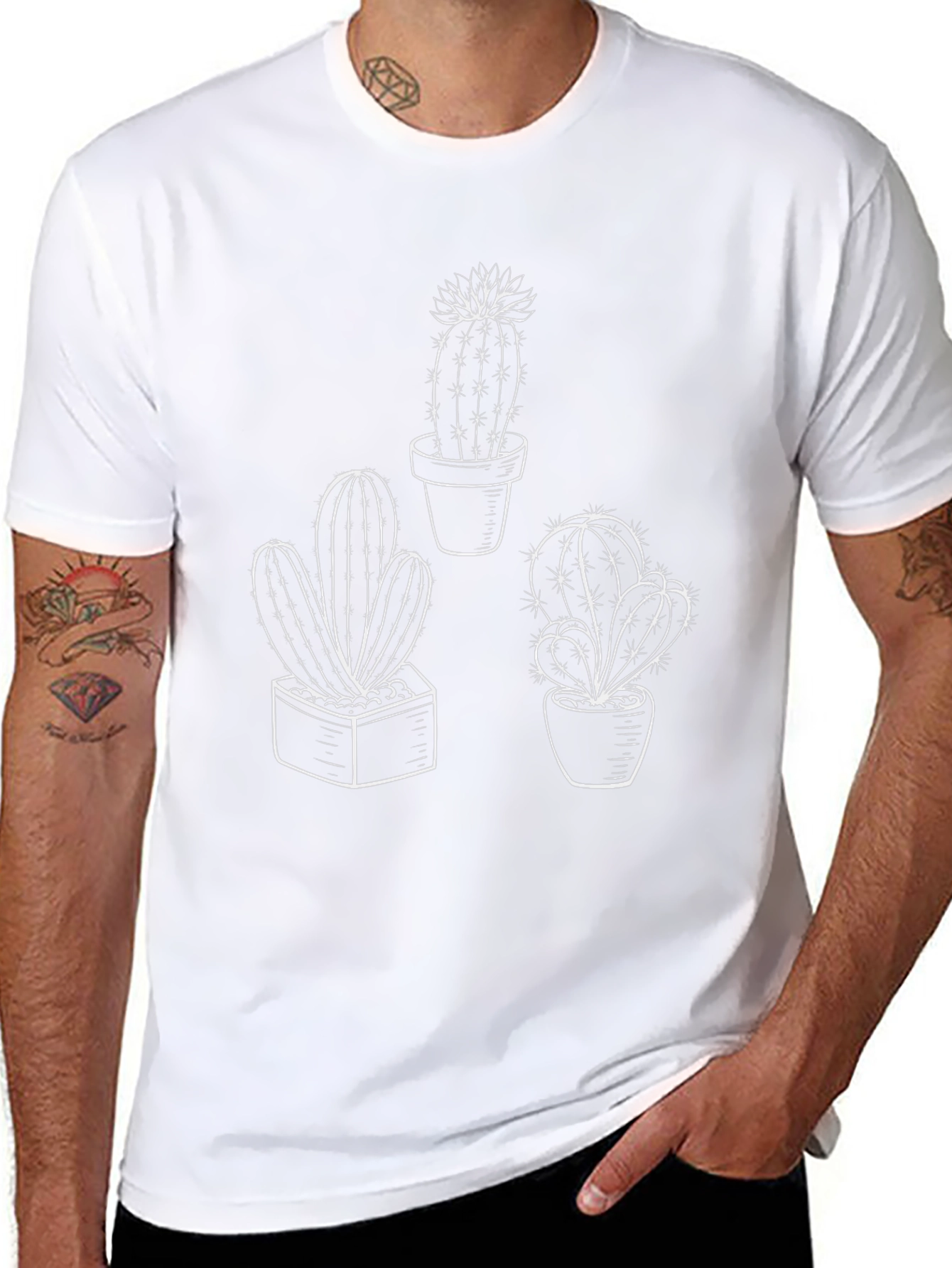 Cactus Graphic Tee - Trendy Plant Lover Shirt