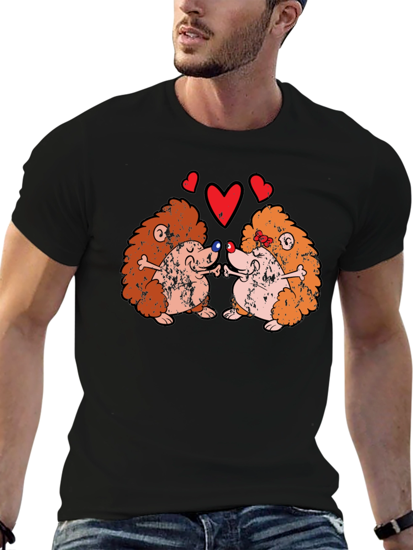 Cute Hedgehog Love T-Shirt - Valentines Day Gift