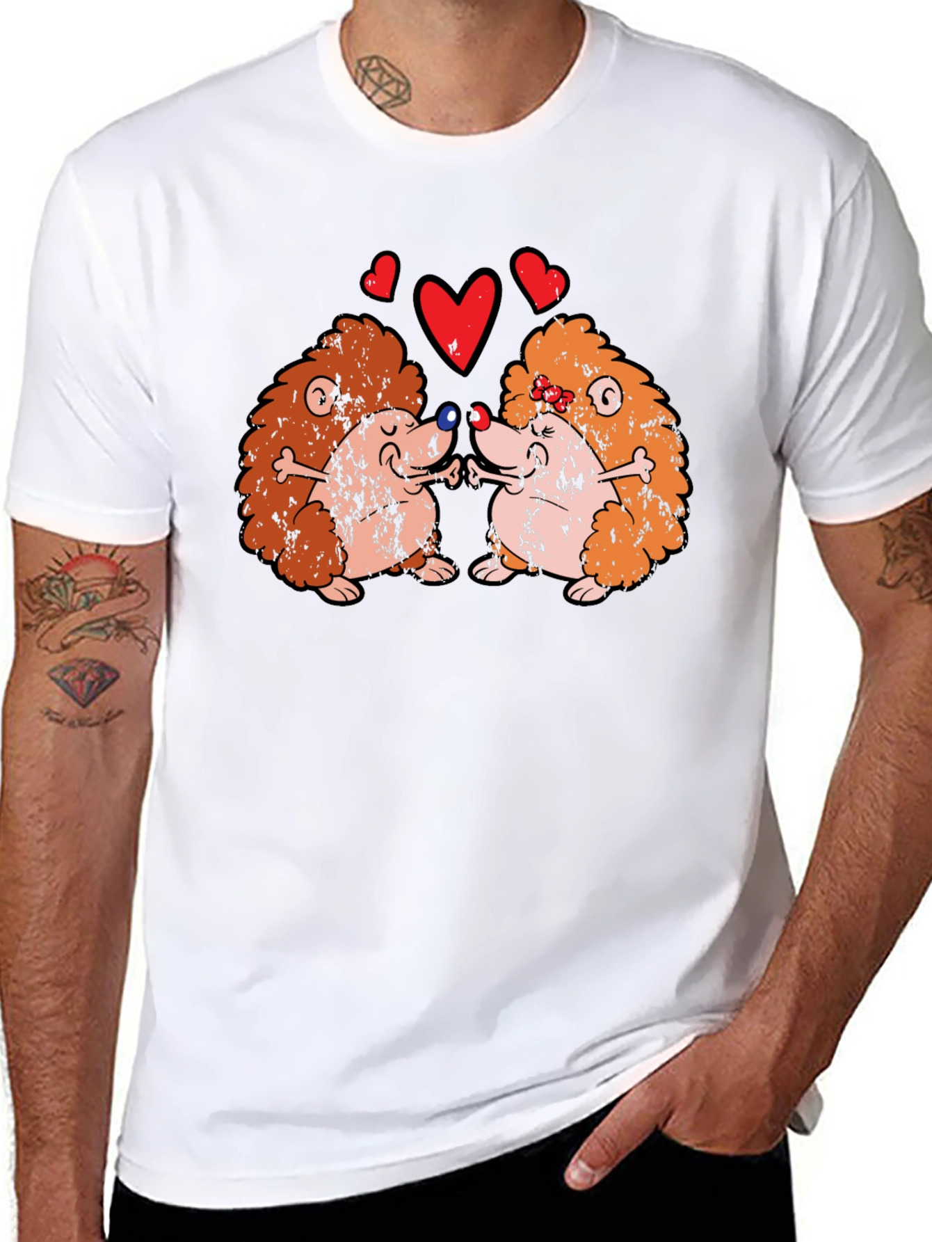 Cute Hedgehog Love T-Shirt - Valentines Day Gift