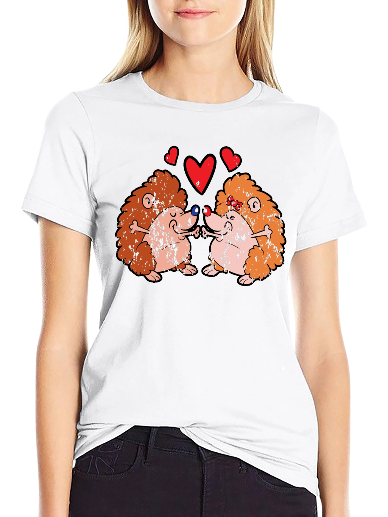 Cute Hedgehog Love T-Shirt - Valentines Day Gift