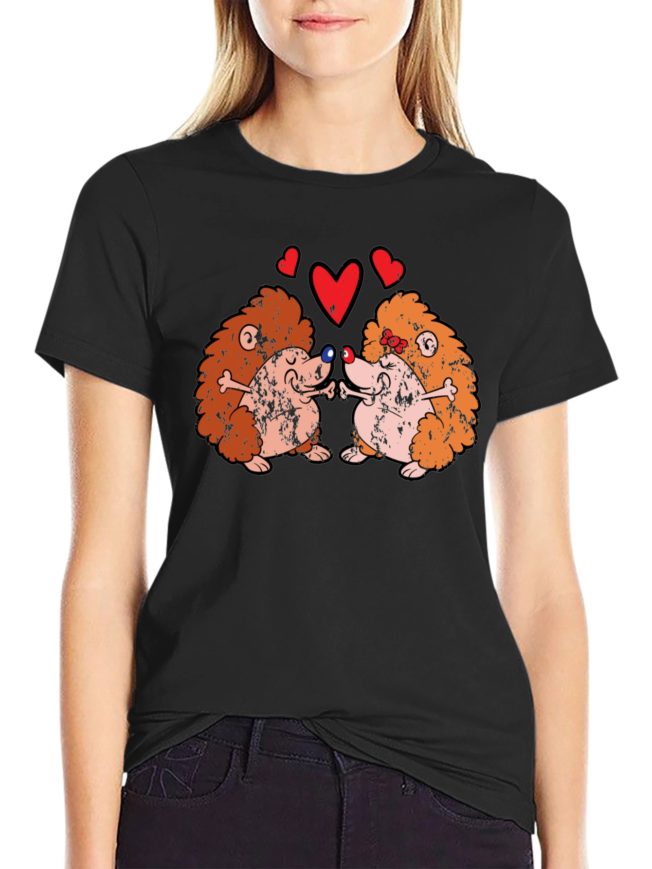 Cute Hedgehog Love T-Shirt - Valentines Day Gift