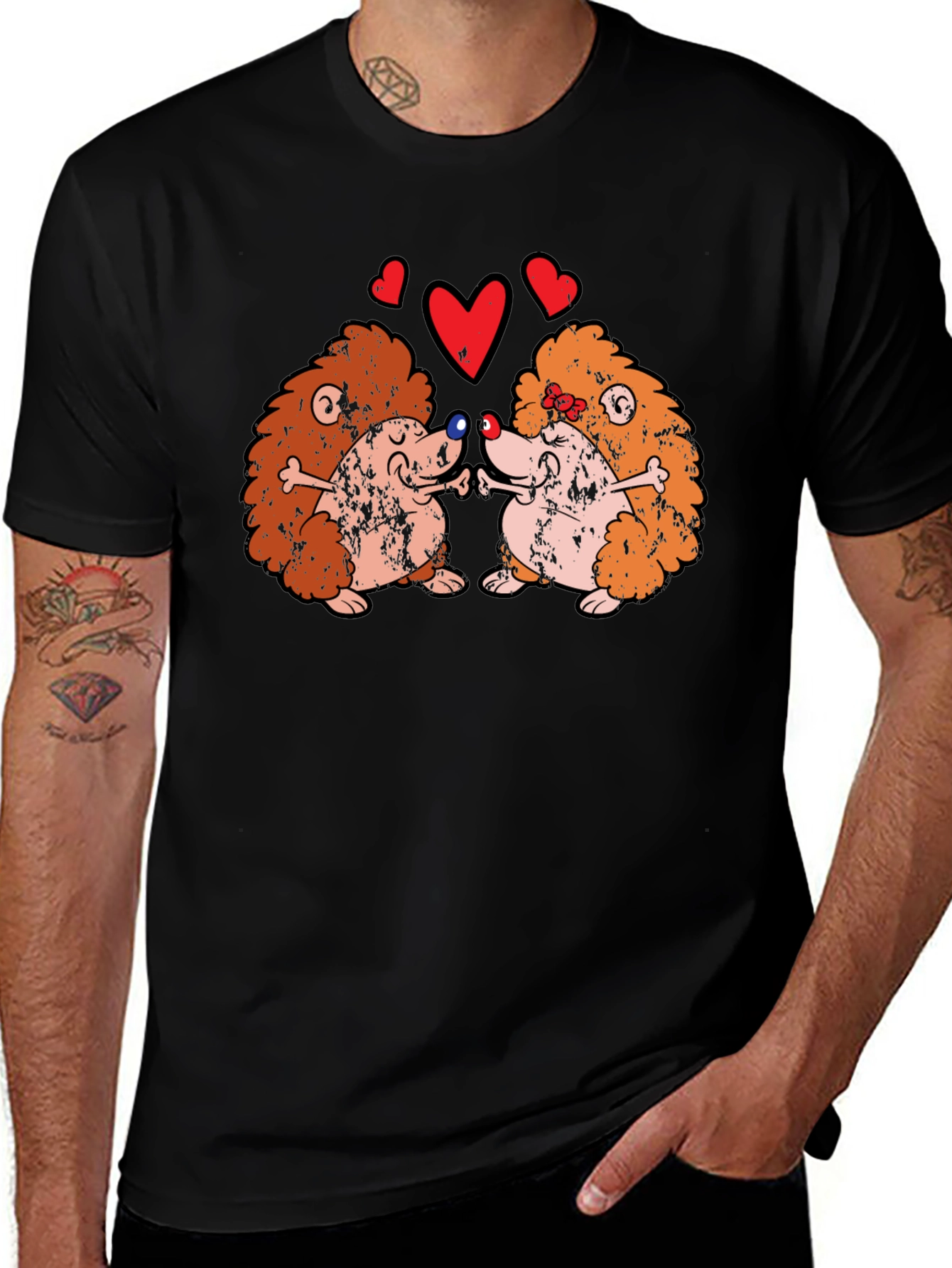 Cute Hedgehog Love T-Shirt - Valentines Day Gift