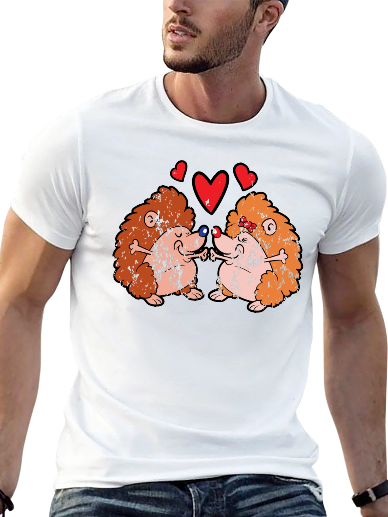 Cute Hedgehog Love T-Shirt - Valentines Day Gift