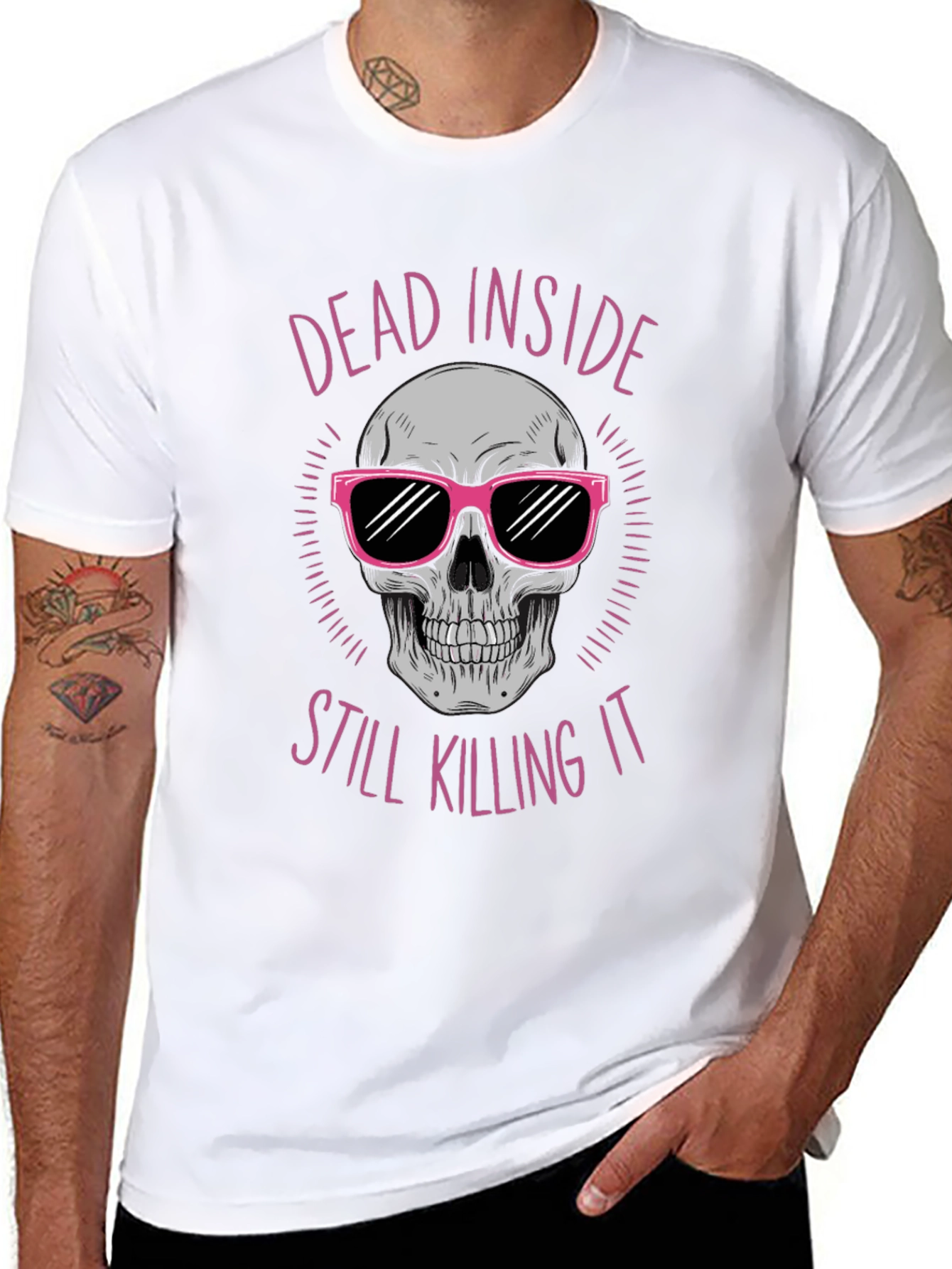 Dead Inside Skull Graphic Tee