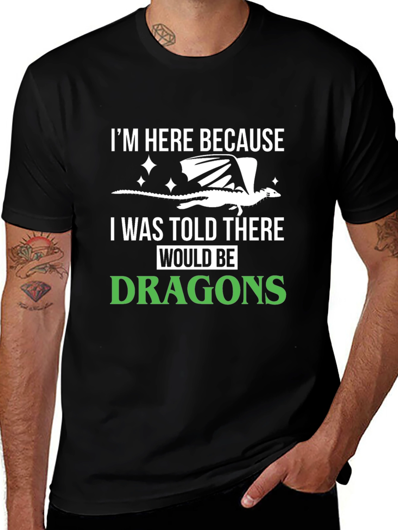 Dragon Lover T-Shirt - Im Here Because Dragons