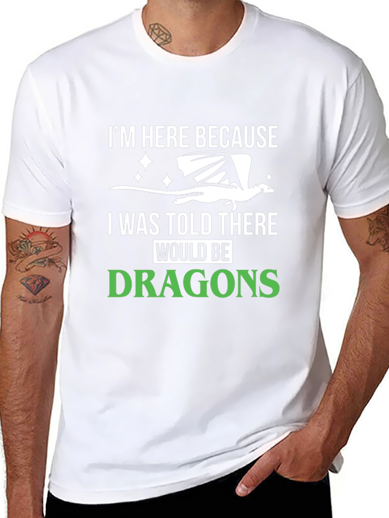 Dragon Lover T-Shirt - Im Here Because Dragons
