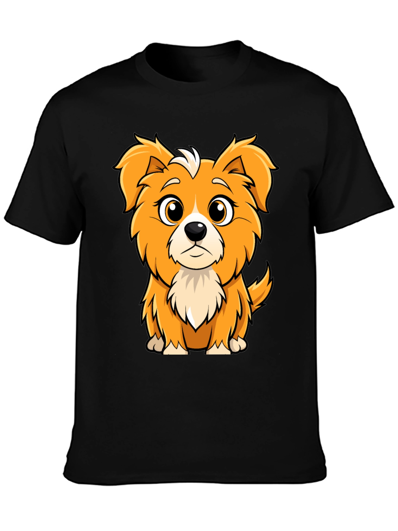 Cute Cartoon Dog Graphic Tee - Soft Cotton Blend