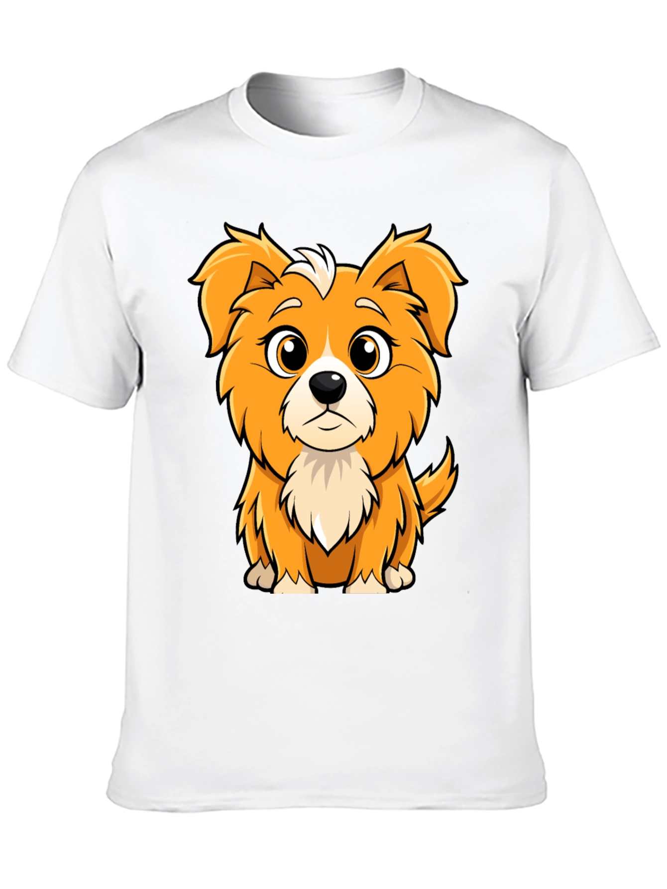 Cute Cartoon Dog Graphic Tee - Soft Cotton Blend