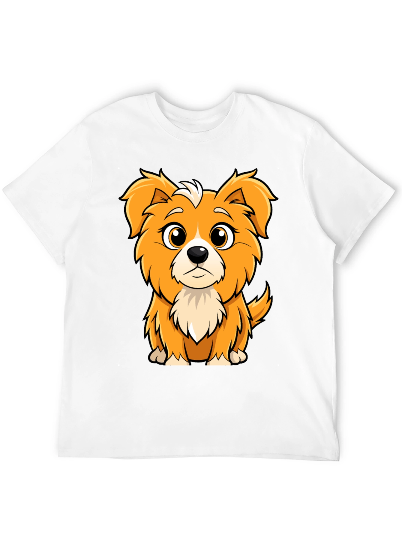 Cute Cartoon Dog Graphic Tee - Soft Cotton Blend