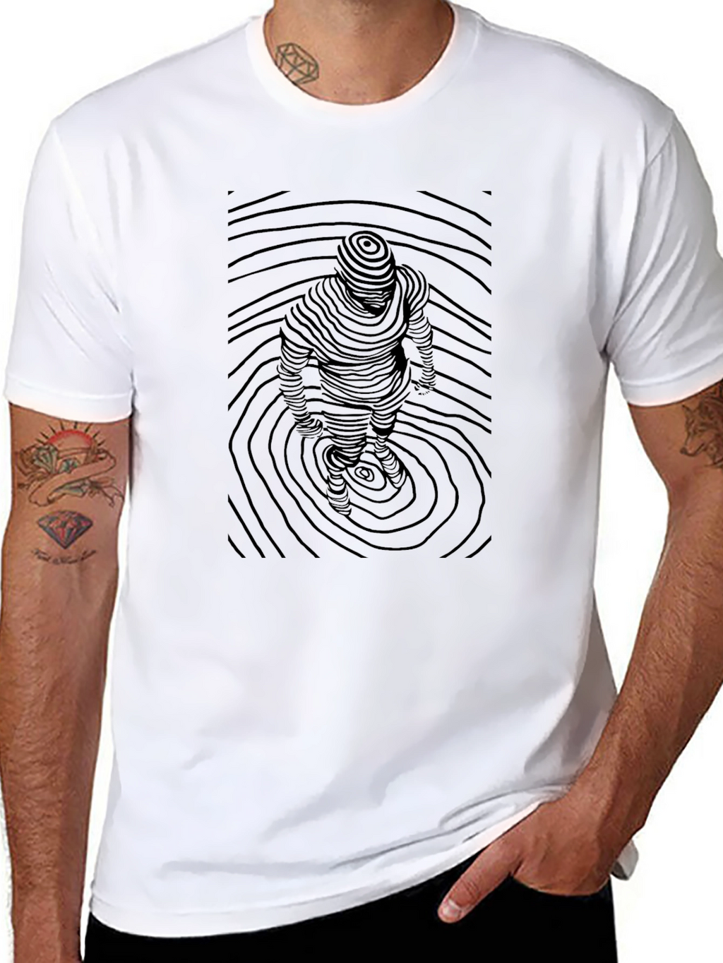Abstract Topographic T-Shirt