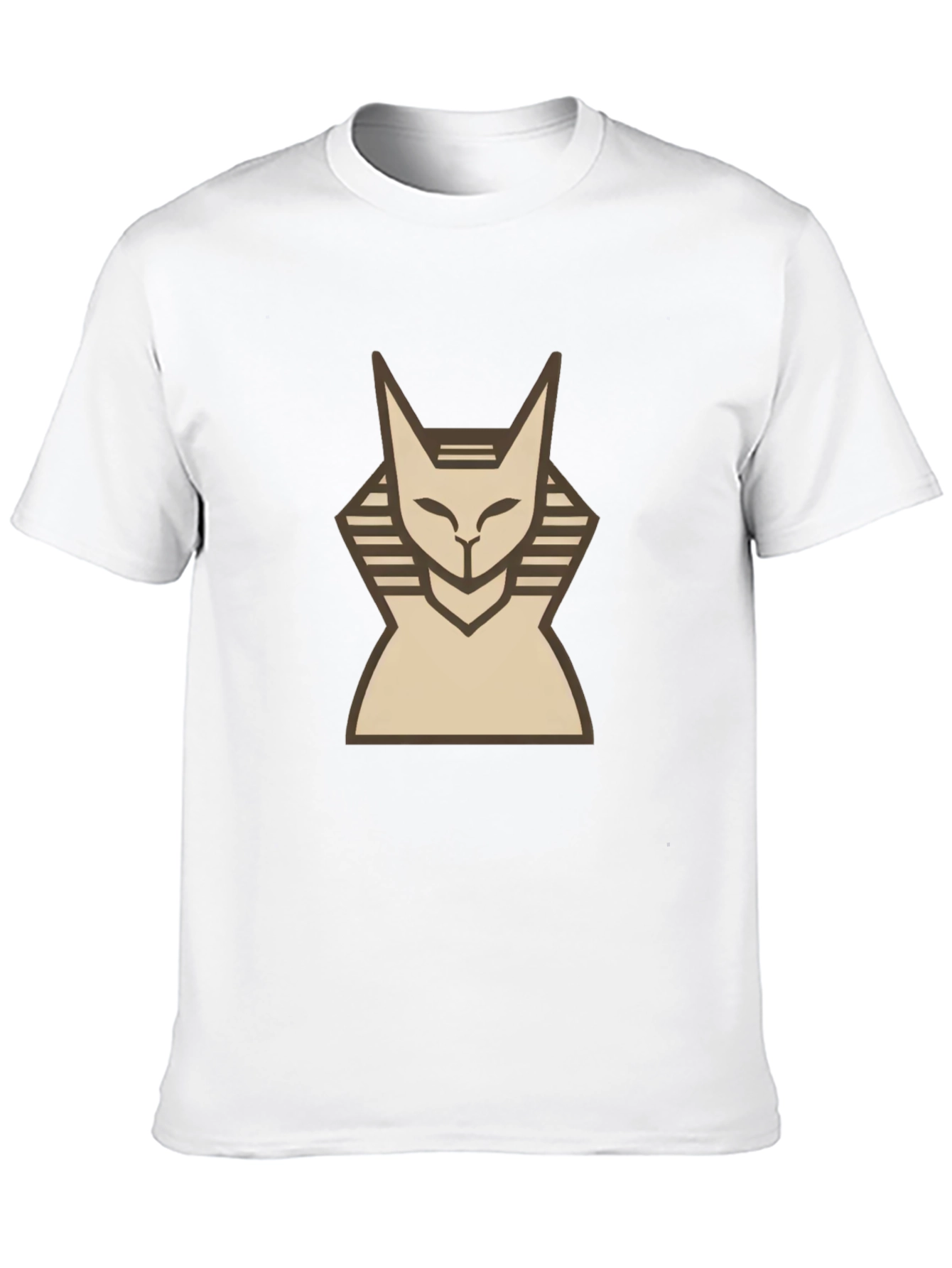 Egyptian Cat Graphic T-Shirt - Black Cotton Tee