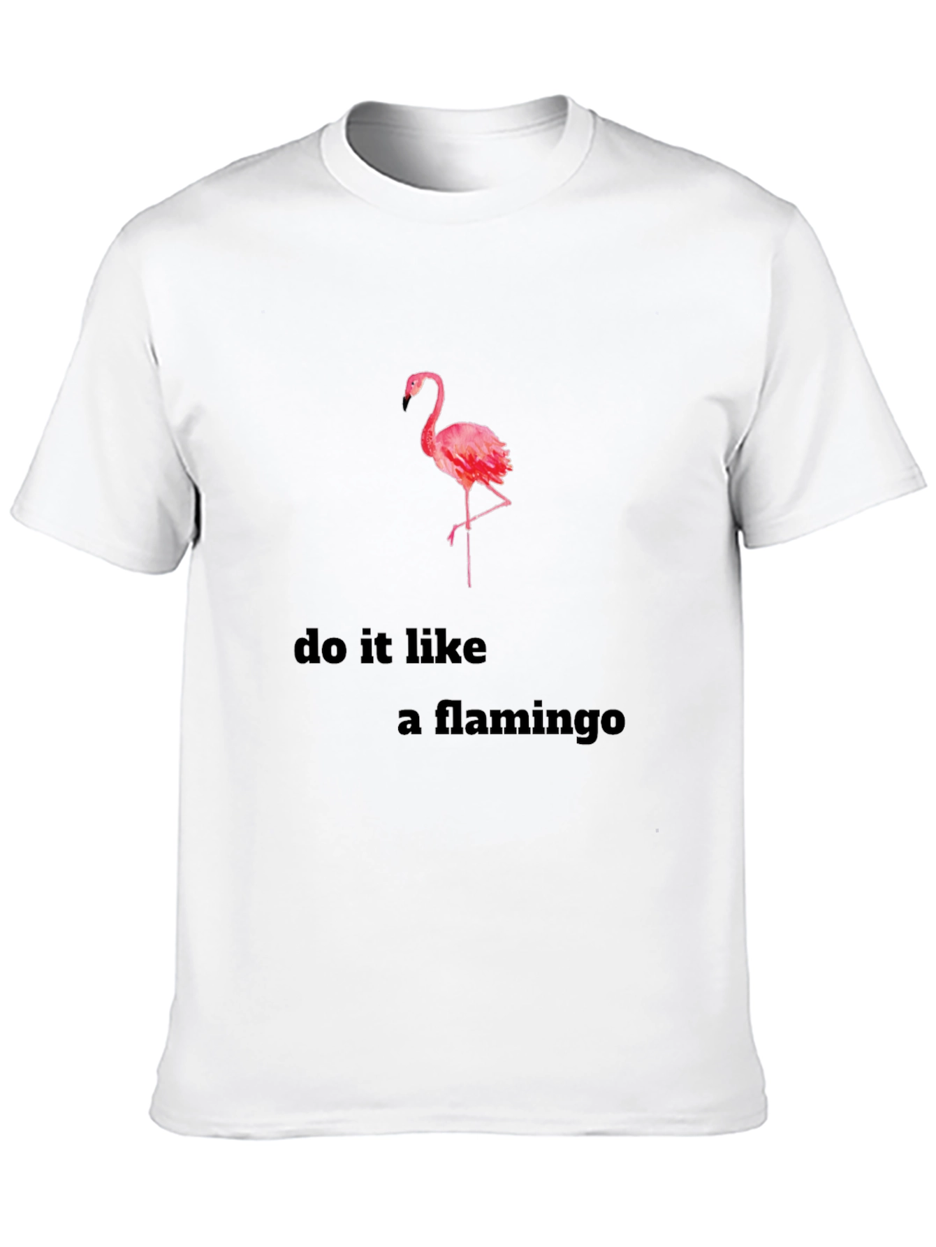 Do it Like a Flamingo Black Graphic T-Shirt