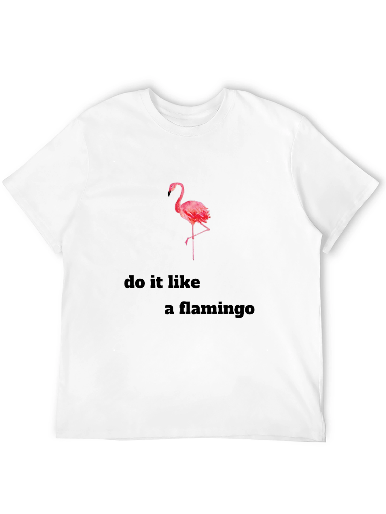 Do it Like a Flamingo Black Graphic T-Shirt