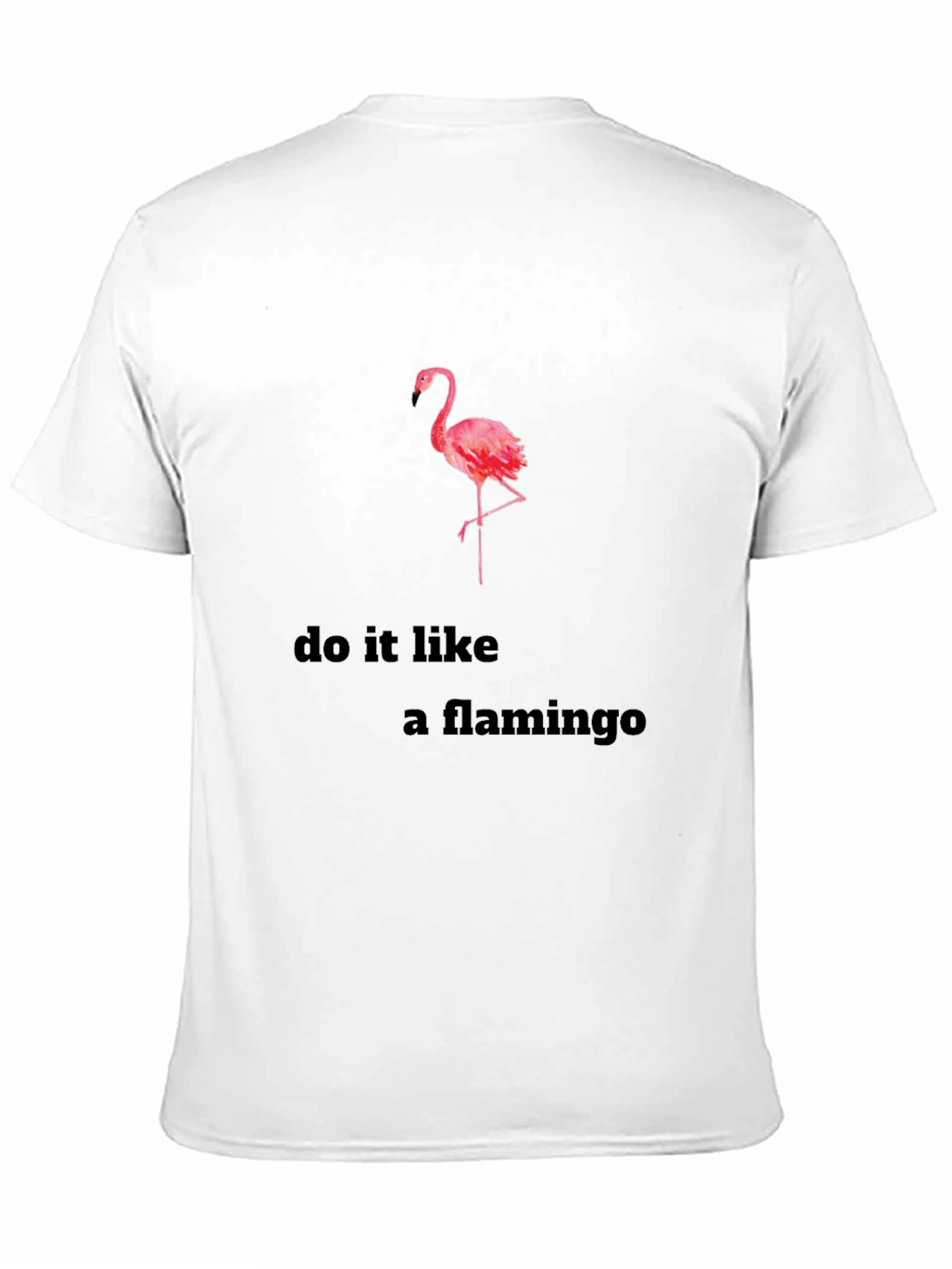 Do it Like a Flamingo Black Graphic T-Shirt