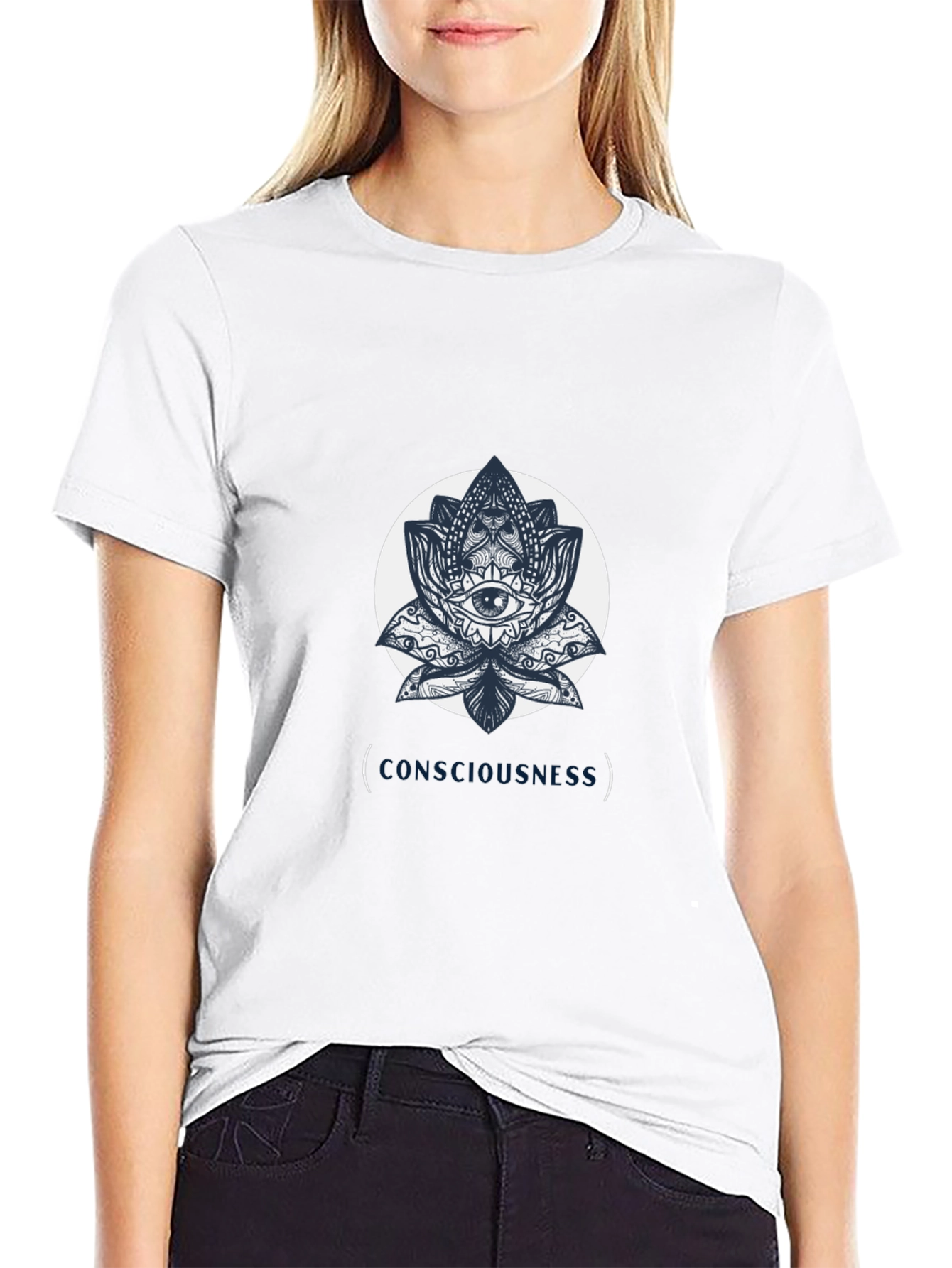Consciousness Lotus Graphic T-Shirt