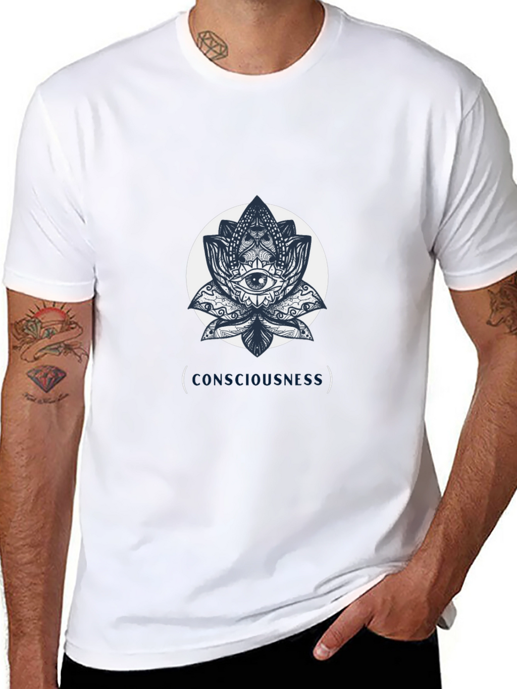 Consciousness Lotus Graphic T-Shirt