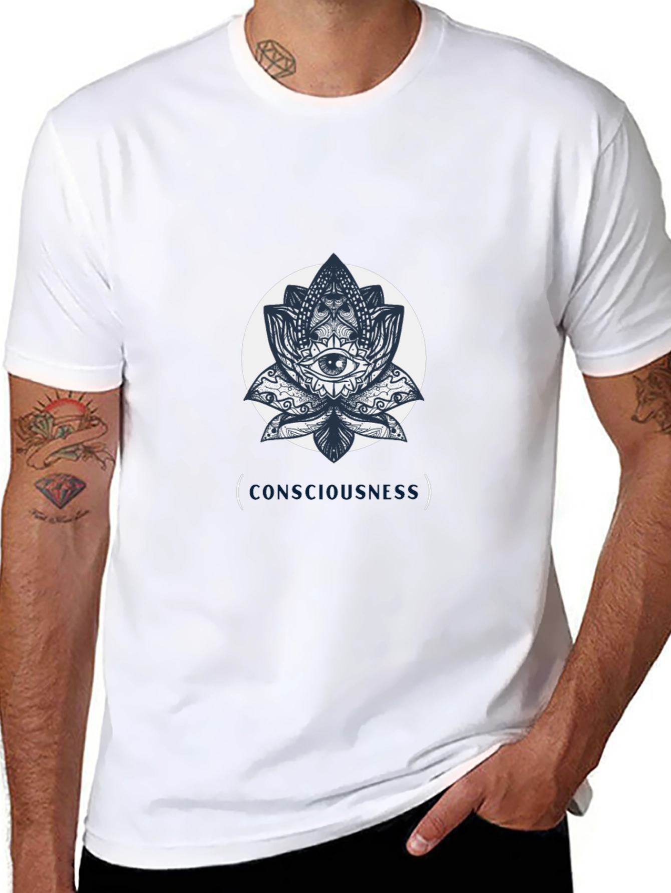 Consciousness Lotus Graphic T-Shirt