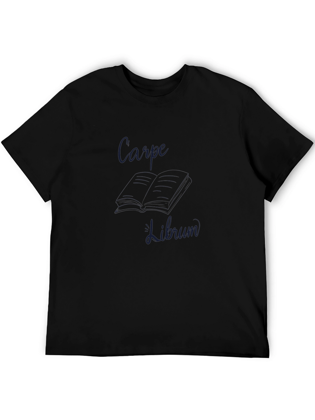 Carpe Librum Black Crewneck T-Shirt