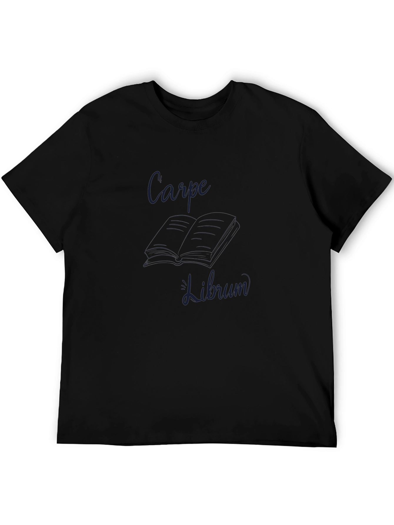 Carpe Librum Black Crewneck T-Shirt