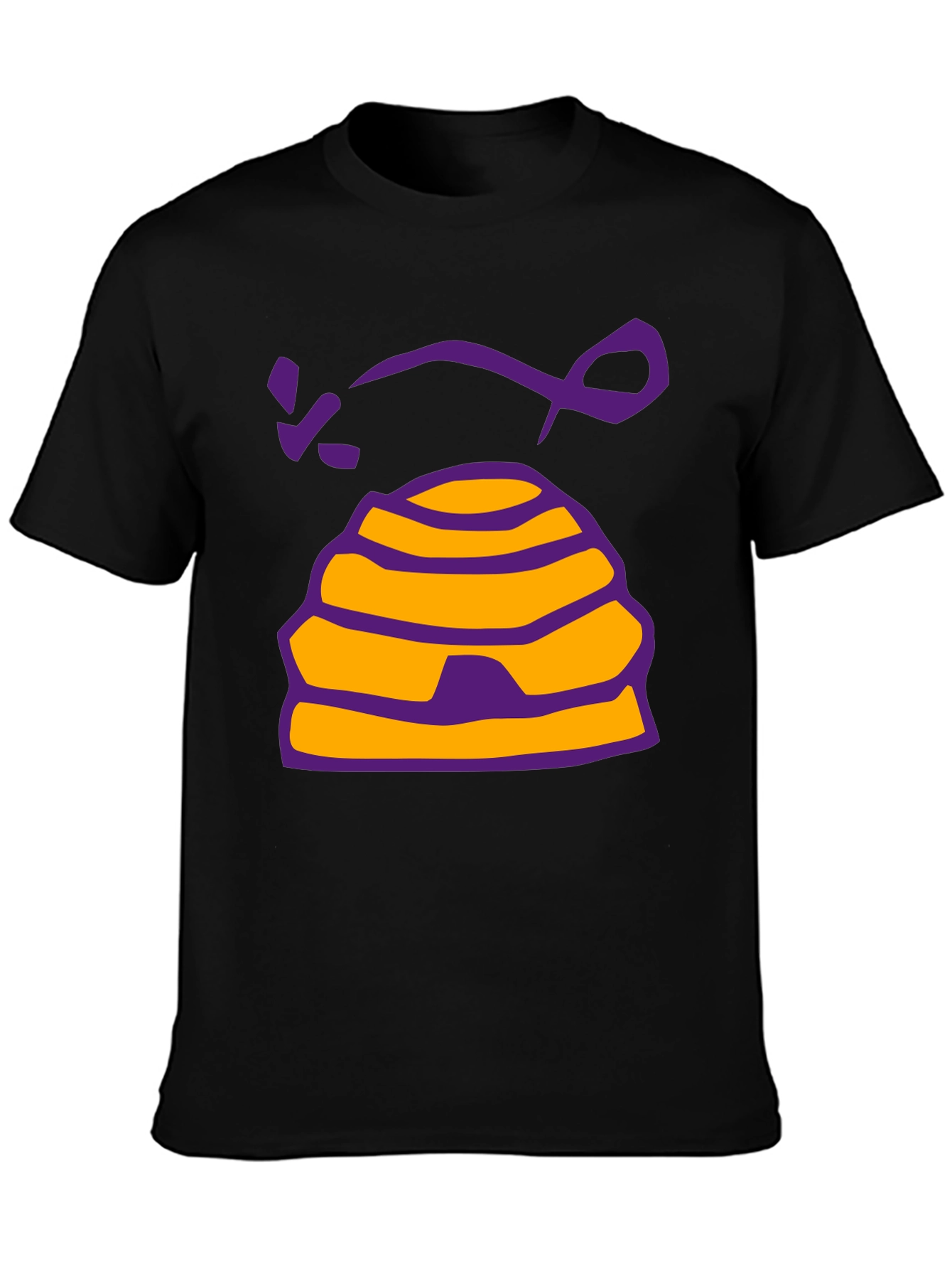 Beehive Graphic T-Shirt - Casual Black Tee