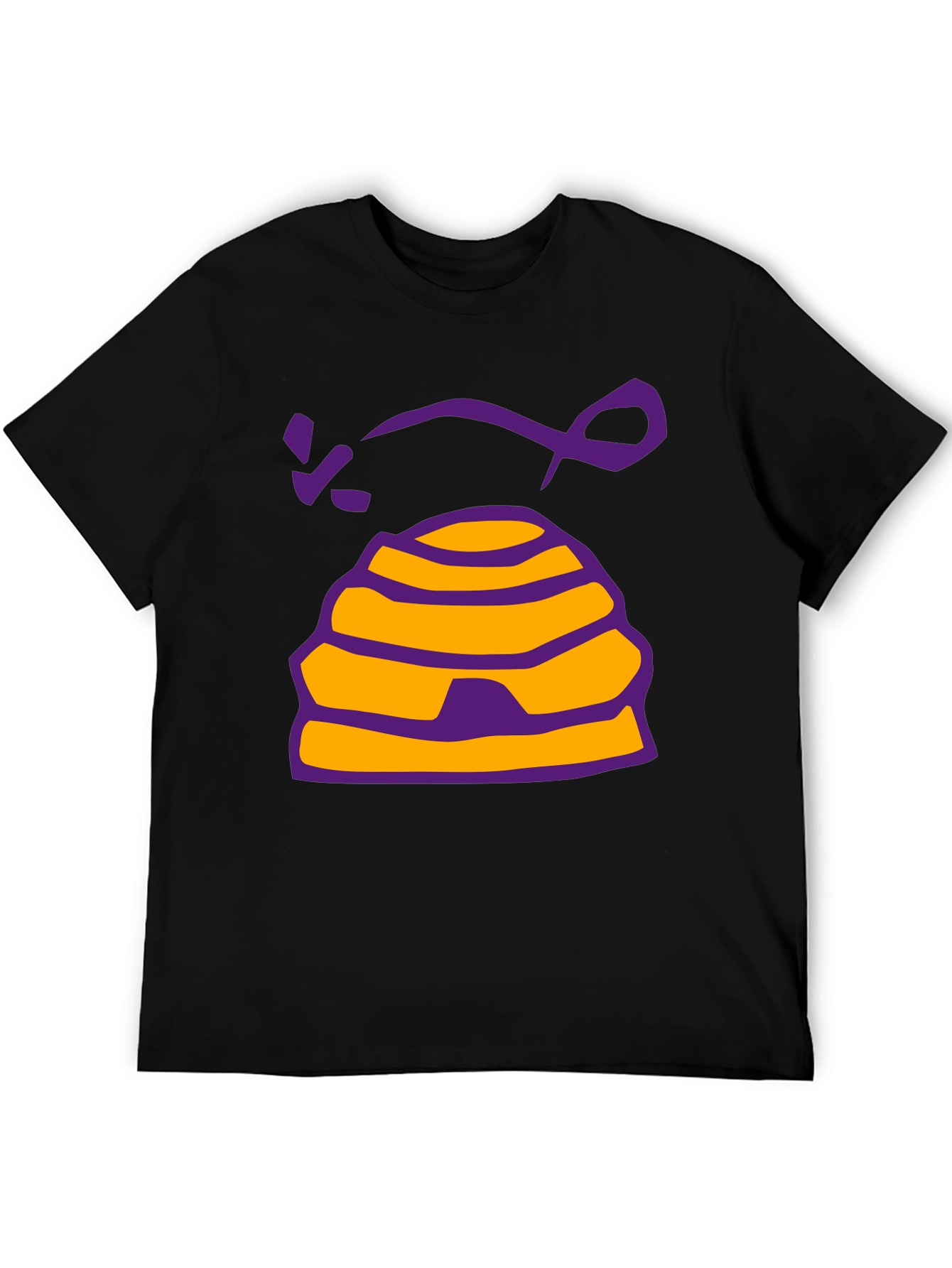 Beehive Graphic T-Shirt - Casual Black Tee
