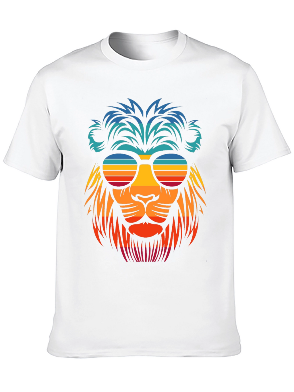Cool Lion Retro Sunglasses Graphic T-Shirt