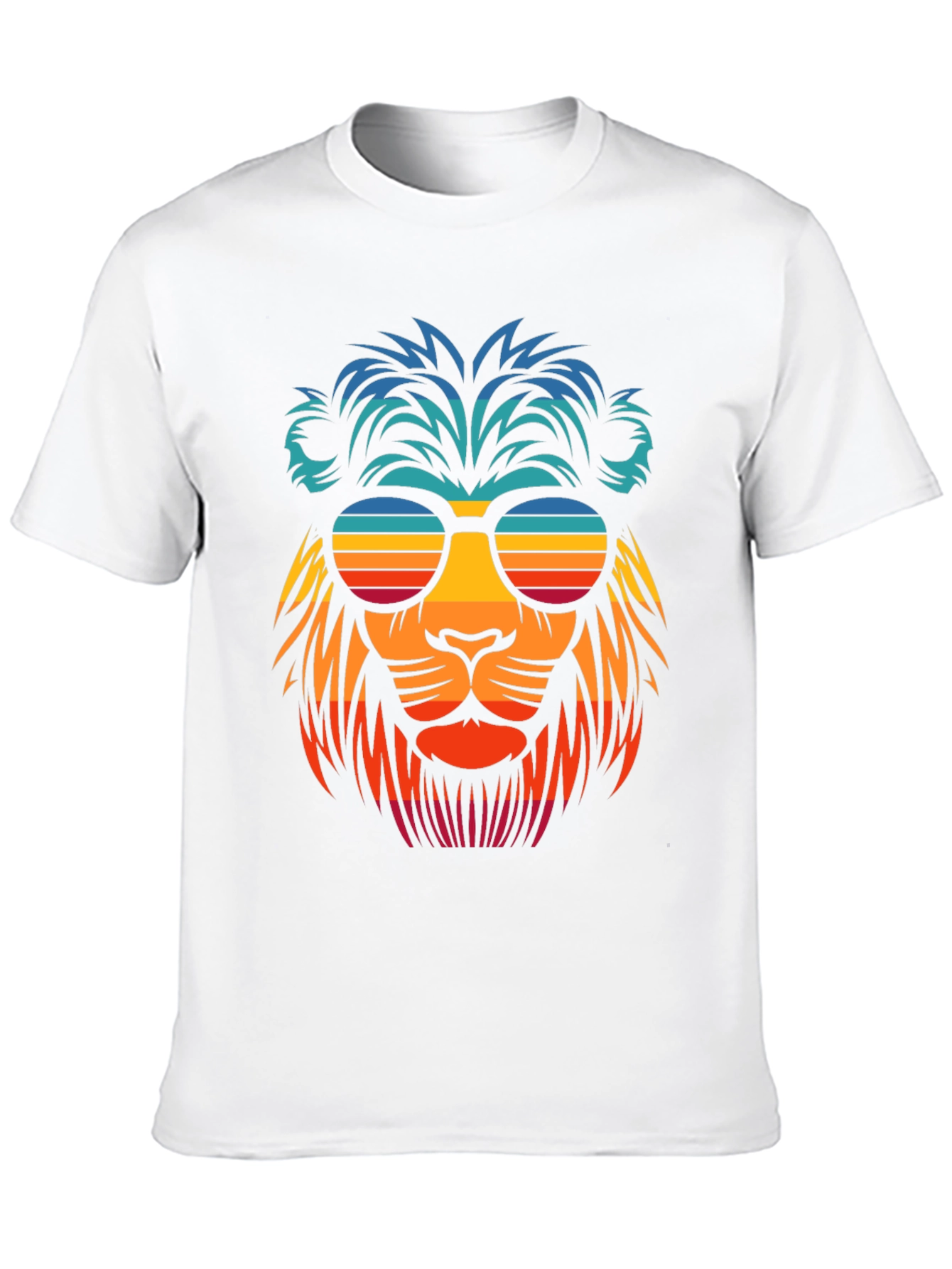 Cool Lion Retro Sunglasses Graphic T-Shirt