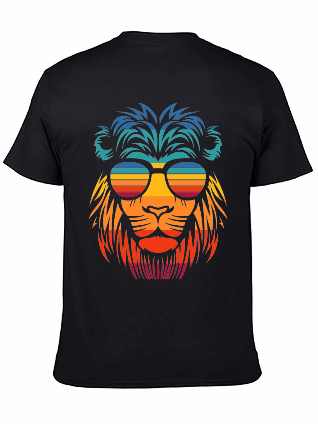 Cool Lion Retro Sunglasses Graphic T-Shirt