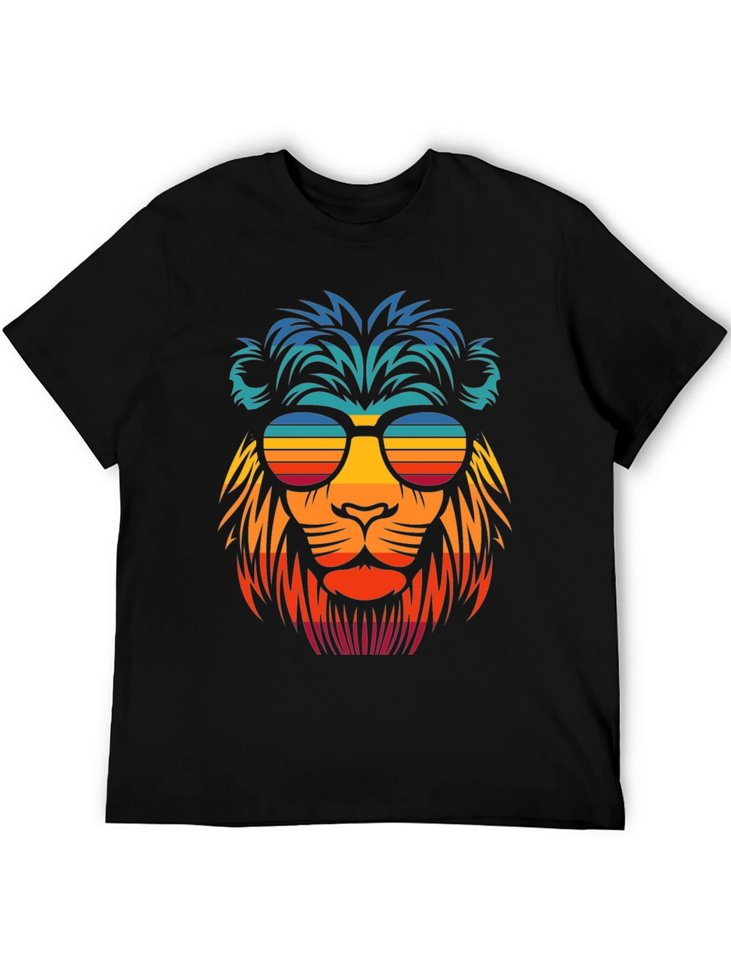 Cool Lion Retro Sunglasses Graphic T-Shirt