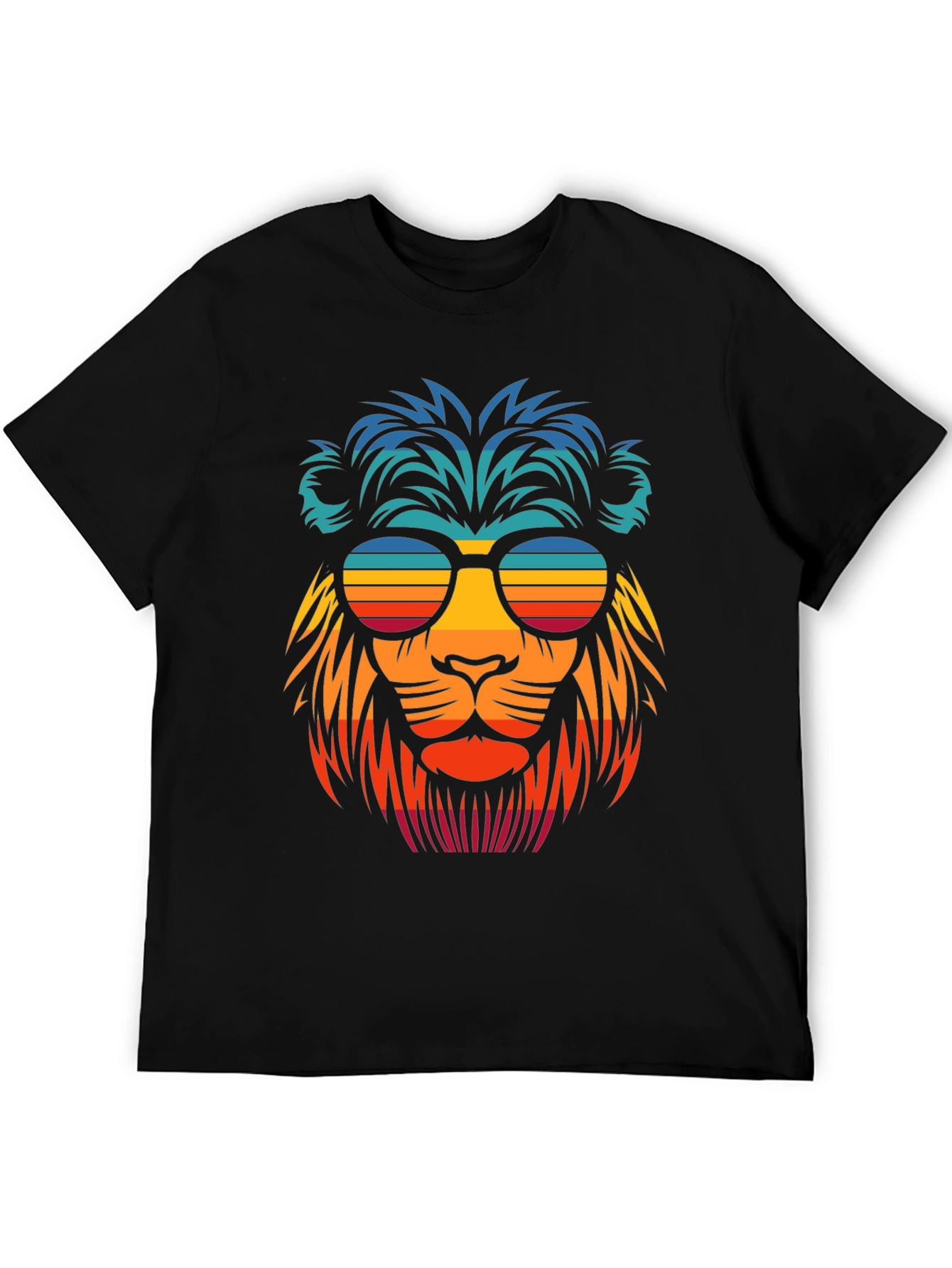 Cool Lion Retro Sunglasses Graphic T-Shirt