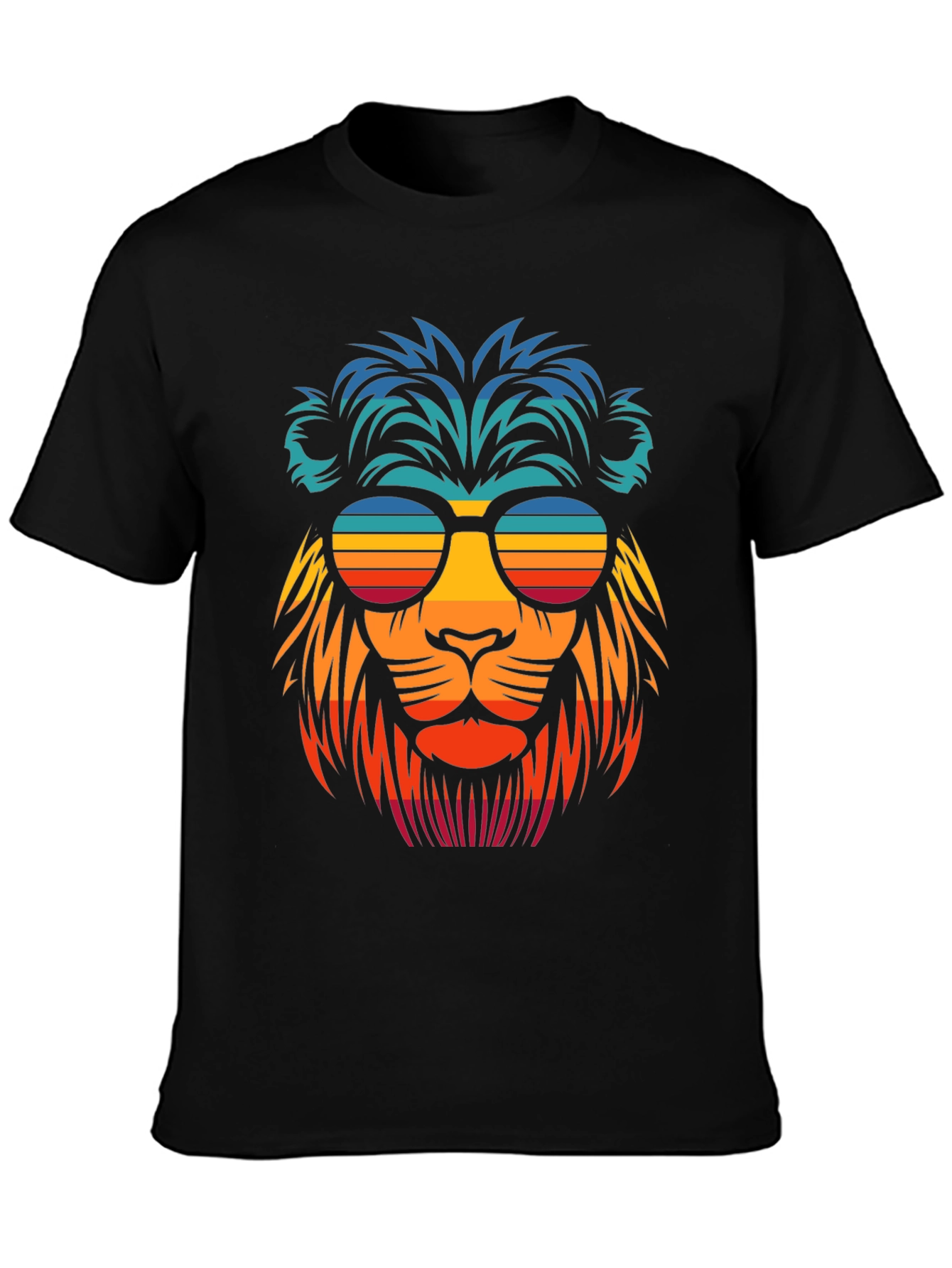 Cool Lion Retro Sunglasses Graphic T-Shirt