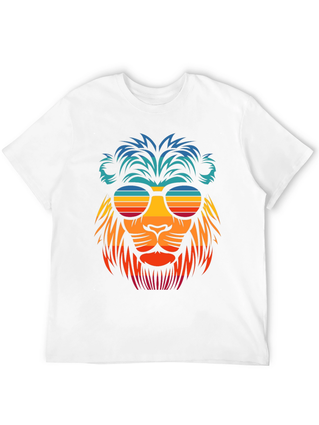 Cool Lion Retro Sunglasses Graphic T-Shirt